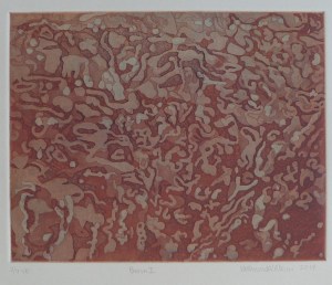 "Burn I," 2014 etching